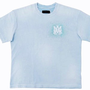 未使用品 アミリ AMIRI タグ付 Crystal Burst Tee Ashley Blue Tシャツ カットソー ラインストーン 加工 USA製 ブルー M 0317 メンズ