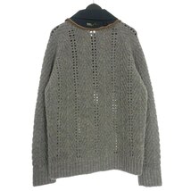 未使用品 カラー kolor 23AW SWICHING KNIT スウィッチング ニット セーター 1 グレー 23WCM-N05303A メンズ_画像2