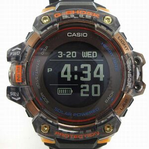 カシオジーショック CASIO G-SHOCK 美品 G-SQUAD 腕時計 デジタル ソーラーアシスト USB充電 GBD-H1000-1A4JR 黒 オレンジ ■SM1 メンズ