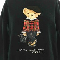 ポロ ラルフローレン POLO RALPH LAUREN スウェット トレーナー 長袖 クルーネック ポロベア プリント 裏起毛 XL 160 黒 ベージュ 赤_画像5