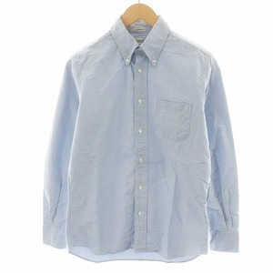 インディビジュアライズドシャツ INDIVIDUALIZED SHIRTS STANDARD FIT シャツ 長袖 コットン 15 32 M 水色 ライトブルー /AN35 メンズ