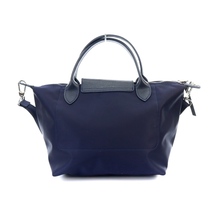 ロンシャン LONGCHAMP トートバッグ ショルダーバッグ 2way ナイロン レザー 紺 ネイビー /AK5 レディース_画像2