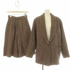  Christian Dior sport suit setup tailored jacket shorts culotte Jaguar do wool M tea 