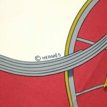 エルメス HERMES カレ90 SPRINGS スカーフ 大判 馬車柄 総柄 絹 シルク 赤 レッド マルチカラー /AQ ■GY09 レディース_画像4