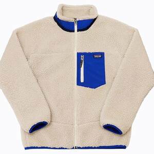 パタゴニア Patagonia Kids' Retro-X Jacket レトロX フリースジャケット ボア ブルゾン アウトドア 65625 ブルー アイボリー XL 0324 レデ