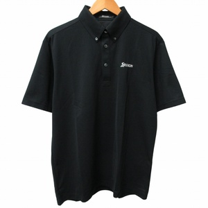 スリクソン SRIXON 美品 ポロシャツ ロゴカットソー 半袖 黒 ブラック L 0319 ■GY31 メンズ
