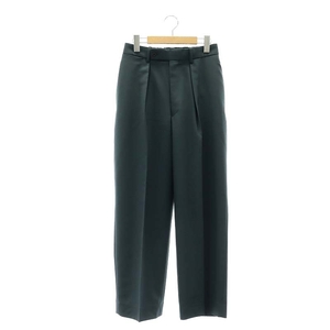 マーカウェア MARKA WARE 23SS CLASSIC FIT TROUSERS トラウザーズパンツ スラックス テーパード タック 1 深緑 メンズ