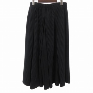 Иссей Мияке Исси Мияке Состояние красоты Homme 22ss Слипы дно 1 Hakama Pants 7 -я длина складки HP21JF134 Черный черный 3 мс ■ SM1 Мужчины