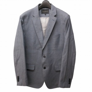 バナナリパブリック BANANA REPUBLIC TAILORED FIT テーラード ジャケット ブレザー ストレッチ有 無地 紺 ネイビー系 40S 約L 0322 メンズ