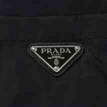 未使用品 プラダ PRADA 22AW Poplin And Re-nylon Shirt シャツ 長袖 ナイロン ロゴ 三角プレート タグ付き 38 M 黒 ブラック_画像8