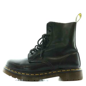 ドクターマーチン DR.MARTENS パスカル PASCAL 8ホールブーツ ショートブーツ レースアップ レザー 厚底 6 25.0cm 黒 ブラック