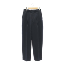 マーカウェア MARKA WARE 22SS CLASSIC FIT TROUSERS 3 トラウザーズパンツ スラックス テーパード タック 1 紺 メンズ_画像1