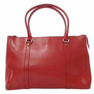  Agnes B agnes b. tote bag handbag leather Zip opening and closing brand Logo red red 0321 IBO48 lady's 