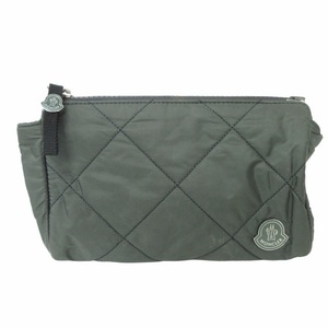 モンクレール MONCLER POCHETTE ポーチ ポシェット セカンドバッグ ロゴ金具 緑 グリーン 0318 IBO48 レディース