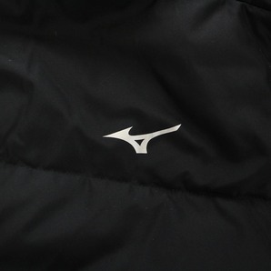 ミズノ MIZUNO ベンチコート ダウンコート フード付き ロング丈 ロゴ ワンポイント 2XL 黒 ブラック ■GY01 /MW メンズの画像5