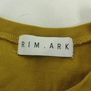 リムアーク rim.ark 美品 20SS Crew neck over flare cut OP ワンピース クルーネック フレア 長袖 ロング 黄 イエロー 36 約S-M 0316 ■0の画像6