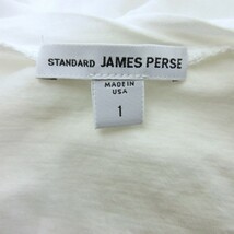 ジェームスパース JAMES PERSE 近年 Tシャツ カットソー Uネック コットン 半袖 USA製 白 ホワイト 1 約M 0316 ■023 レディース_画像6