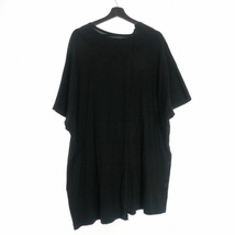 ヨウジヤマモト YOHJI YAMAMOTO B/DIAGONAL FRENCH プリント Tシャツ カットソー 2 黒 ブラック NW-T57-074 レディース_画像2