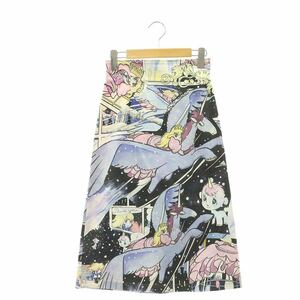 ツモリチサトドレス TSUMORI CHISATO DRESS ユニコプリントジャージ スカート ロング丈 ミモレ丈 フレア 2 M