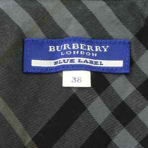 バーバリーブルーレーベル BURBERRY BLUE LABEL ジップアップパーカー ジャケット 半袖 コットン 38 黒 ブラック /NR ■OS レディースの画像3