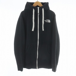 THE NORTH FACE リアビューフルジップフーディー REARVIEW FULLZIP HOODIE パーカー ジップアップ ロゴ 刺繍 L 黒 白 NT11930 /SI14