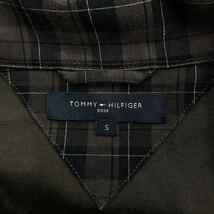 トミーヒルフィガー TOMMY HILFIGER ゴルフ GOLF ステンカラージャケット 長袖 ミドル チェック柄 フリースライナー付き S 茶 黒_画像4