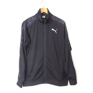 【送料無料】プーマジャージジャケット/PUMA　XLサイズ　黒　メンズ　美品　スポーツ　ウォームアップ