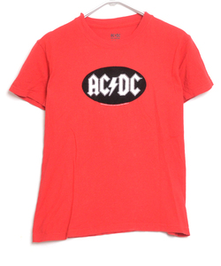 GS7768 AC/DC Ｔシャツ 女性/ジュニア XL 肩43 ロック メール xq