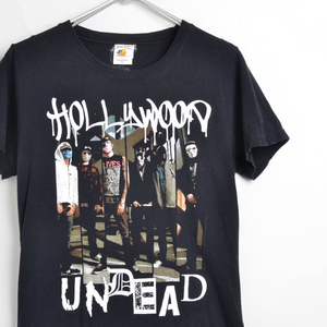 GS8215 ハリウッドアンデッド HOLLYWOOD Tシャツ 女性 XL 肩38 ロック メール xq