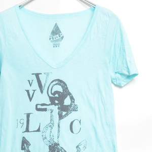 ST1487 Volcom VOLCOM T-shirt woman 12 M shoulder 33 mail xq