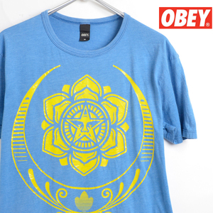 ST1579 オベイ OBEY Tシャツ M 肩47 メールxq