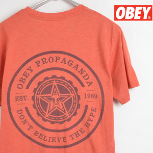 ST1637 オベイ OBEY Tシャツ M 肩43 プロパガンダ メールxq