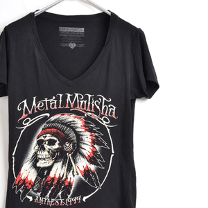 ST1673 メタルマリーシャ METAL MULISHA Tシャツ 女性 XL 肩42 メール便 xq