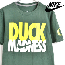 ST1690 ナイキ NIKE スポーツ Tシャツ S 肩43 Oregon Ducks Men's Duck Madness メール便 xq_画像1