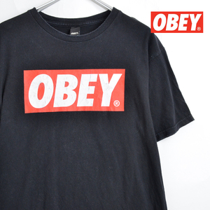 ST1732 オベイ OBEY Tシャツ M 肩48 プロパガンダ メール便 xq