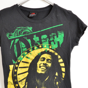 GS7968 ボブマーリー BOB MARLEY Tシャツ 女性 S 肩34 ZION メール xq