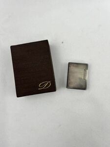 (SI)デュポン stdupont 共箱付　完品　火花確認済み　希少品　S.T.Dupont ガスライター　ライター　シルバー×ゴールド　喫煙グッズ