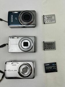 (ME)コンパクトデジタルカメラ まとめ売り　デジカメ　コンカメ　OLYMPUS カシオ　オリンパス　動作確認済み　バッテリー有り　