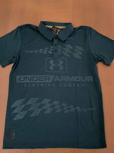 アンダーアーマーポロシャツ／under armour／XLサイズ／ダークグリーンＡ④