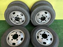 195/85R16 114/112N LT ノーマル ブリヂストンやダンロップ　6本セット 刻印TFAB 5穴 PCD203.2 ET115 T16×5.5K ハブ146 穴ハブ32.5_画像1