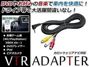 メール便！パイオニア カロッツェリア 楽ナビ/サイバーナビ CD-VRM200互換 メス 30cm AV入力用変換ケーブル 4極 3.5Φミニジャック RCA