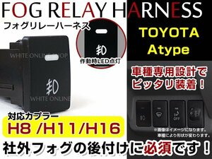 トヨタ ヴォクシー/VOXY ZRR80系 H26.1～ スイッチホール H8/H11/H16 後付 リレーハーネス付 LED フォグランプスイッチ