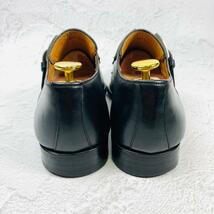 【良品】マグナーニ MAGNANNI シングルモンク ロングノーズ 革靴 黒 ブラック 39 24.5cm スクエア 高級 上位ライン スペイン マッケイ_画像4