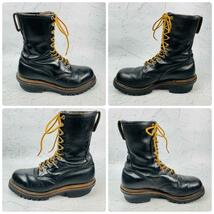 【希少・PT83】レッドウィング RED WING 2218 ロガーブーツ 黒 ブラック 26cm スチールトゥ 廃盤 アウトドア トレッキング マウンテン_画像8