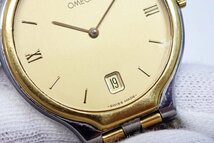 1円【OMEGA】ジャンク品 オメガ シンボル デビル Cal.1436 クオーツ メンズ腕時計 YGベゼル コンビカラー 不動◆質屋_画像5