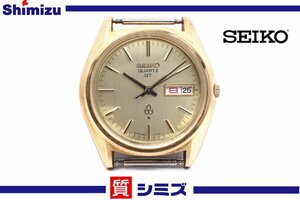 1円【SEIKO】ジャンク 不動品 セイコー クォーツ QT デイデイト3803-7031 メンズ腕時計 ゴールドカラー ◆質屋出品