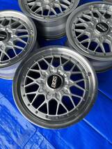 BBS RSⅡ025 17インチ　　8J+35 5穴　5H/114.3　ハブ径約66mm 中古アルミホイール4本セットRS025_画像2