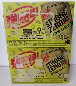 ■未使用②■サントリー チューハイ -196℃ ストロングゼロ ALC.9% ダブルレモン 350ml・500ｍｌ　計48缶■