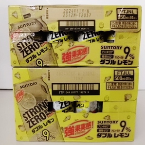 ■未使用■サントリー チューハイ -196℃ ストロングゼロ ALC.9% ダブルレモン 350ml・500ｍｌ 計48缶■の画像6