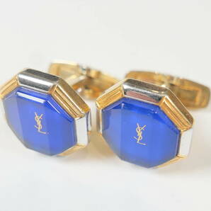 中古アクセサリー★YSL イヴサンローラン ロゴ カフス メンズ 紳士 ファッションの画像1